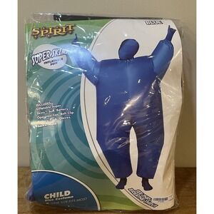 Spirit Halloween Blue Inflatable Super Skins Costume Child One Size Tested READ